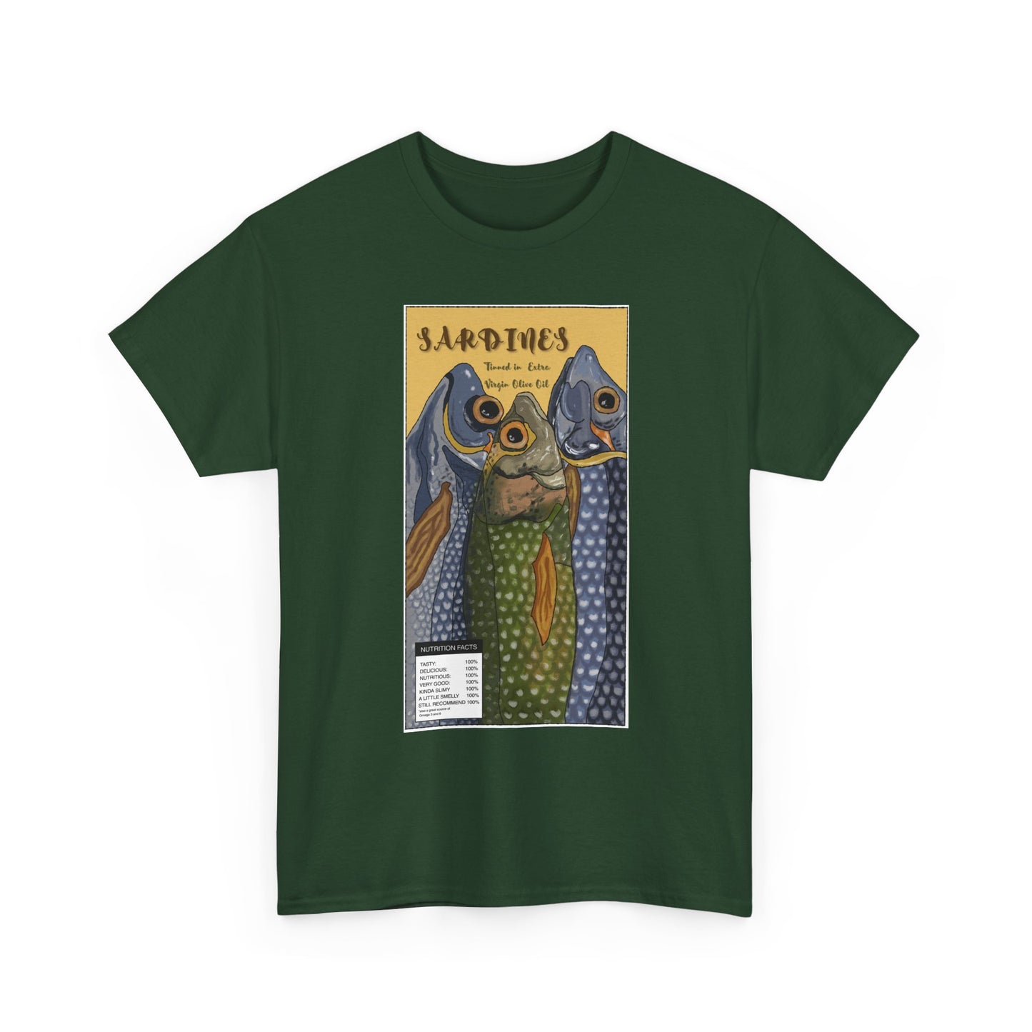 Sardines Vintage Poster Tee | Fish Illustration T-Shirt