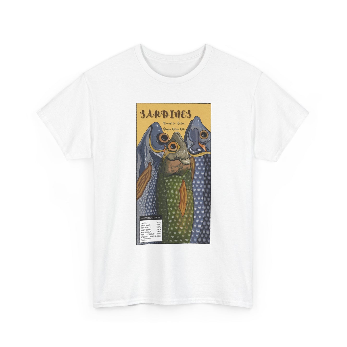 Sardines Vintage Poster Tee | Fish Illustration T-Shirt