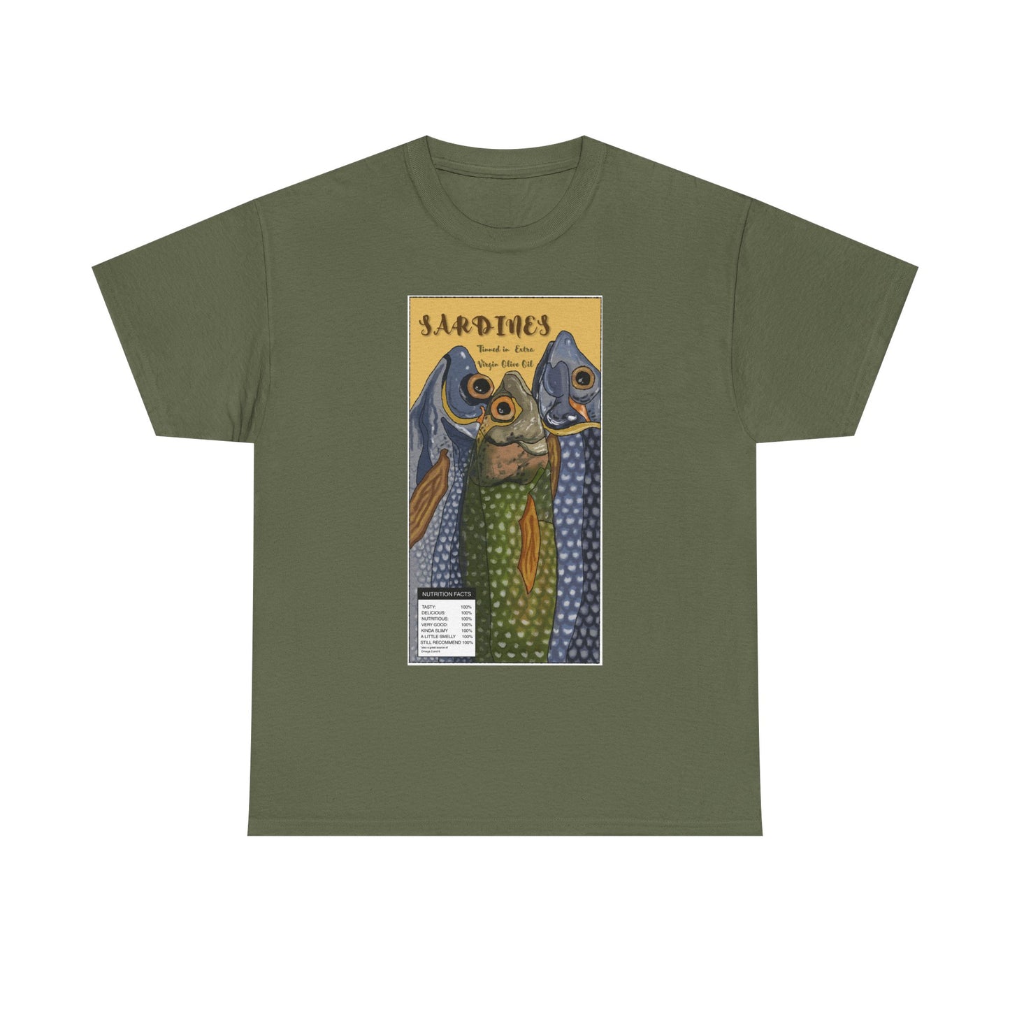 Sardines Vintage Poster Tee | Fish Illustration T-Shirt