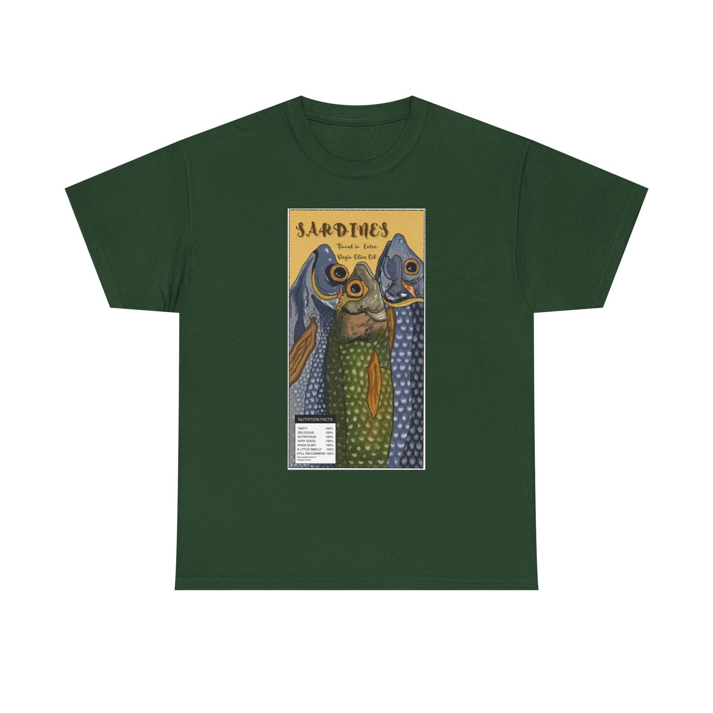 Sardines Vintage Poster Tee | Fish Illustration T-Shirt