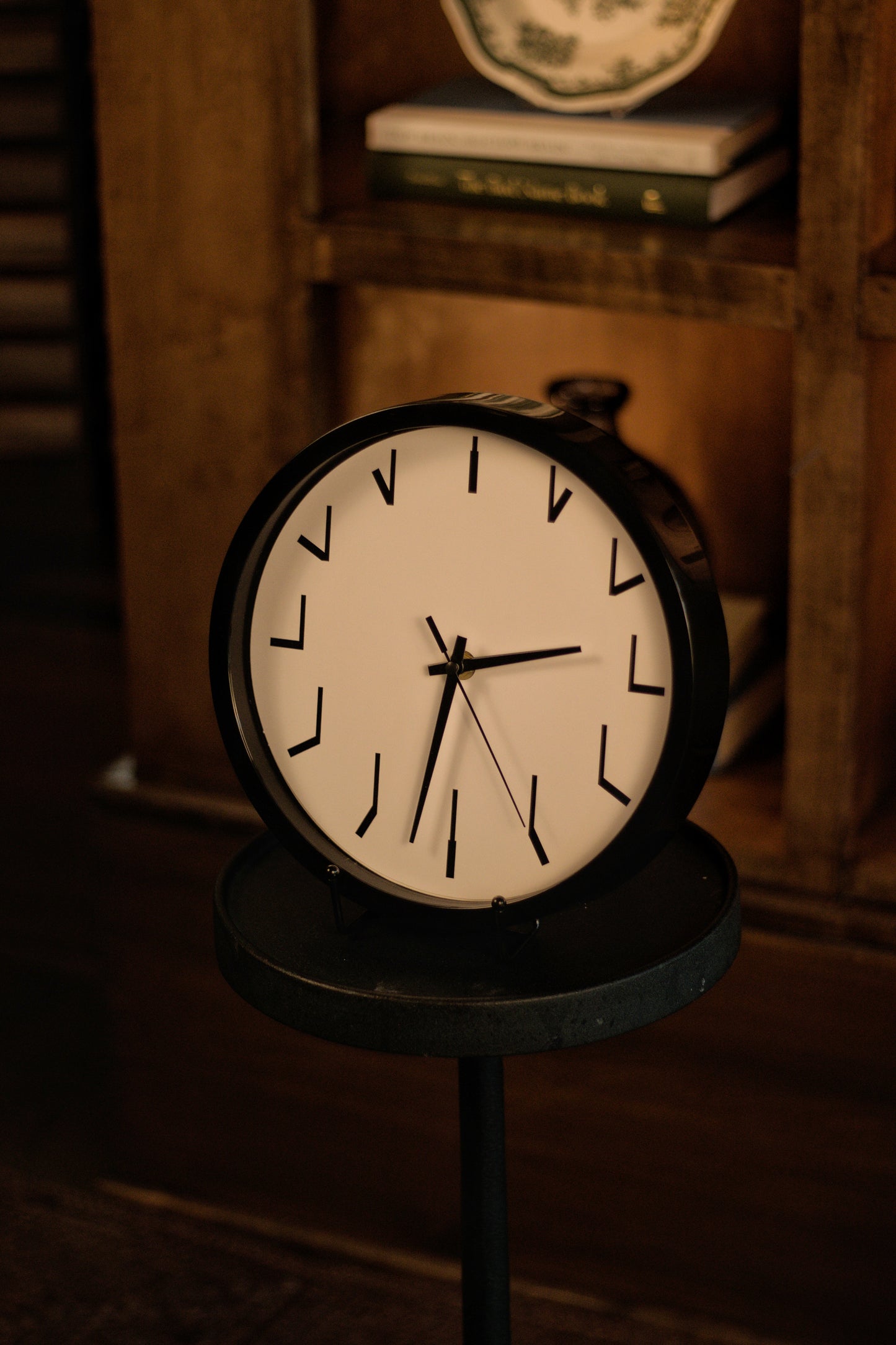 Redundant Wall Clock — Minimalist Dark Academia Clock, Unique Office Decor, Quirky Professor Gift