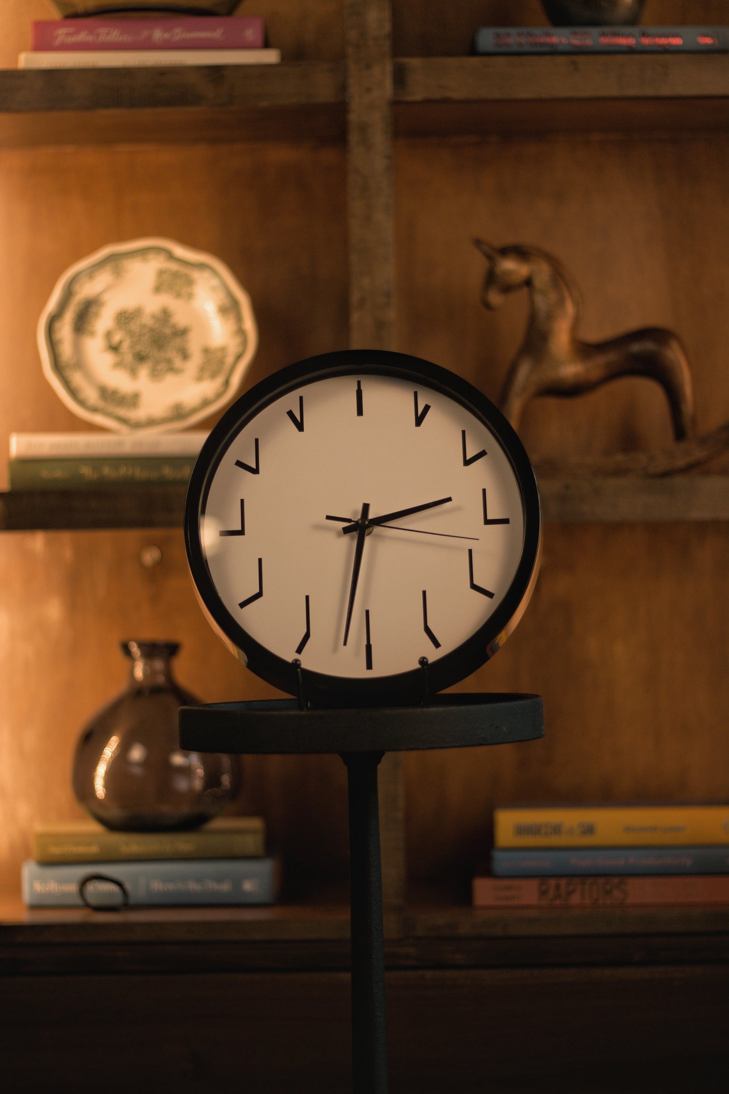 Redundant Wall Clock — Minimalist Dark Academia Clock, Unique Office Decor, Quirky Professor Gift