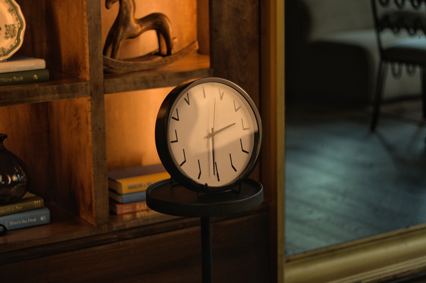 Redundant Wall Clock — Minimalist Dark Academia Clock, Unique Office Decor, Quirky Professor Gift