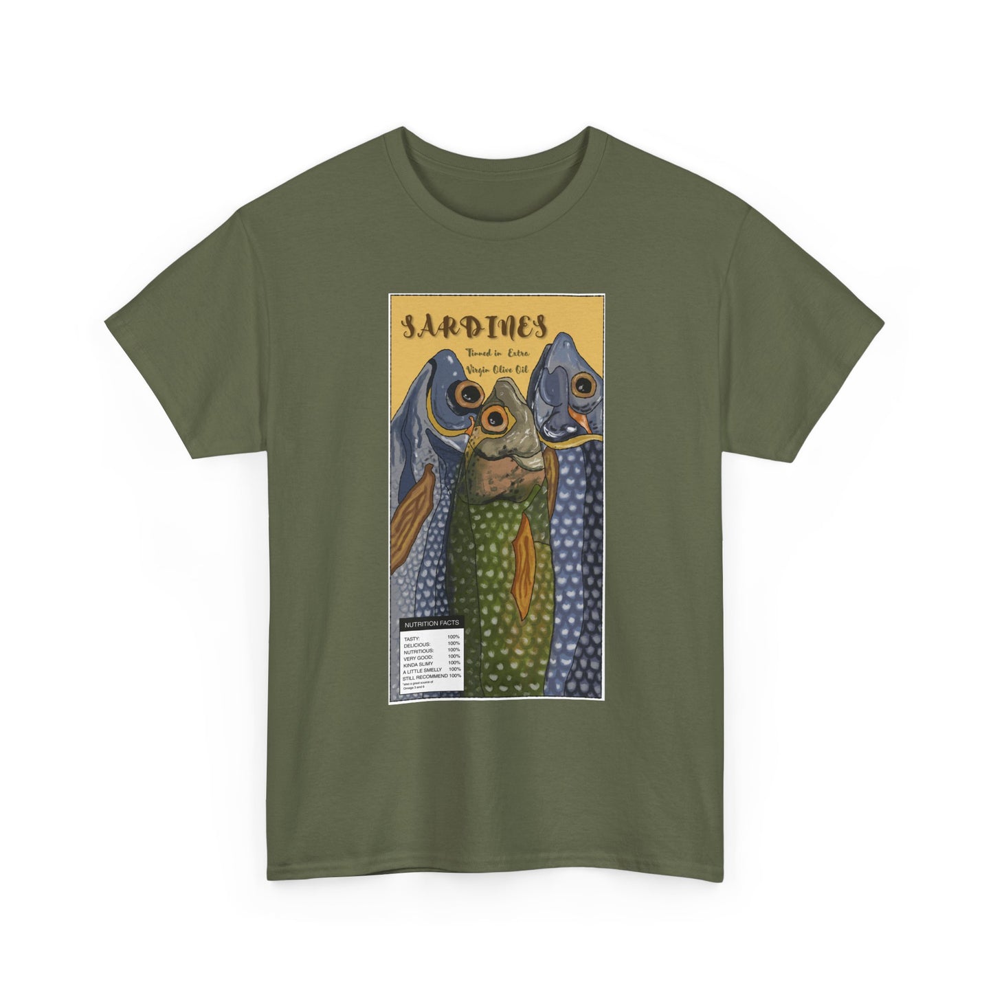 Sardines Vintage Poster Tee | Fish Illustration T-Shirt