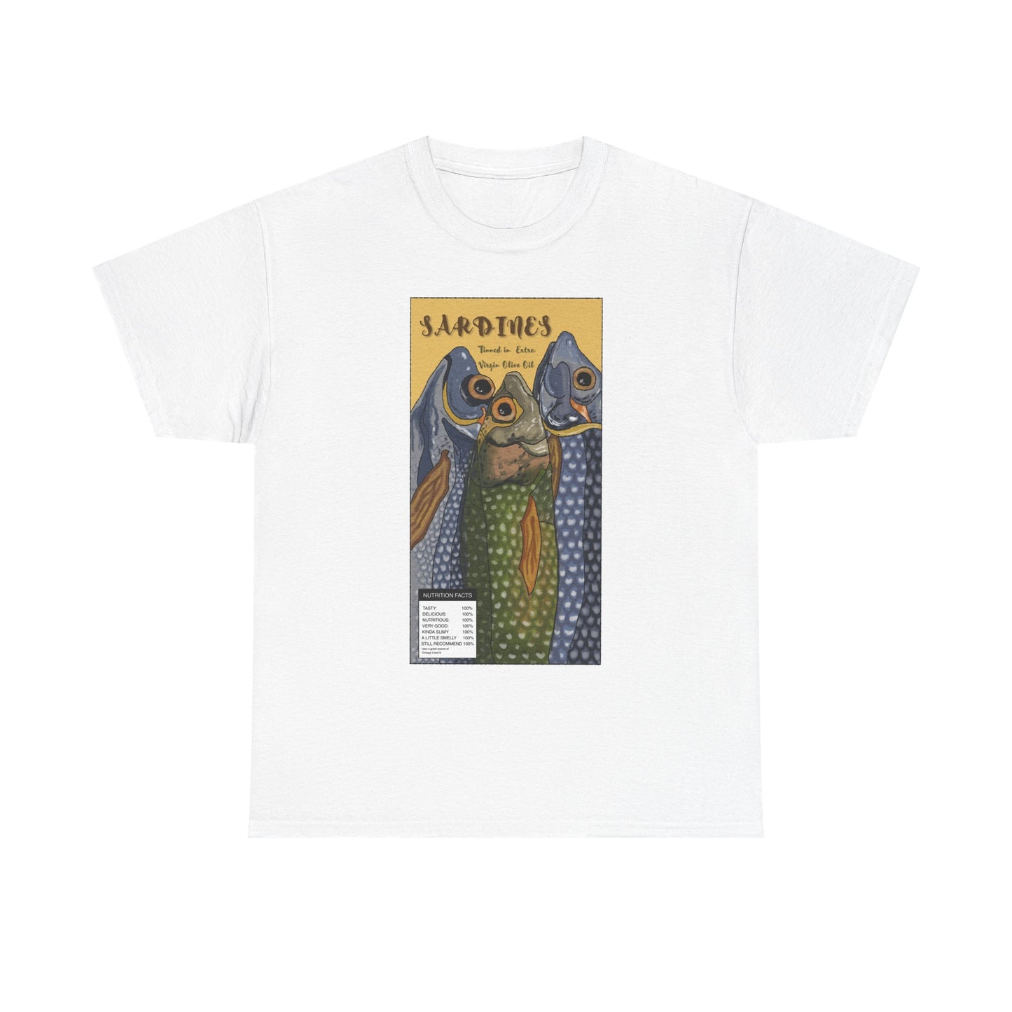 Sardines Vintage Poster Tee | Fish Illustration T-Shirt